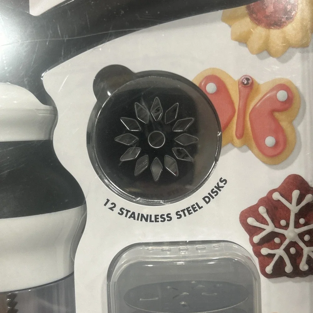 New Sealed OXO Good Grips 14-Piece Cookie Press Set Disk Storage case W/ Recipes